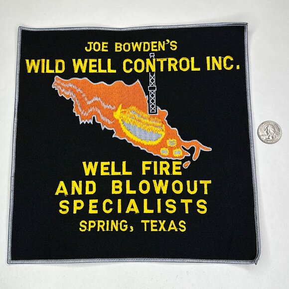 VTG Joe Bowden's Wild Well Control Inc. Spring Texas Large Back Patch 10"x10" - Picture 2 of 8